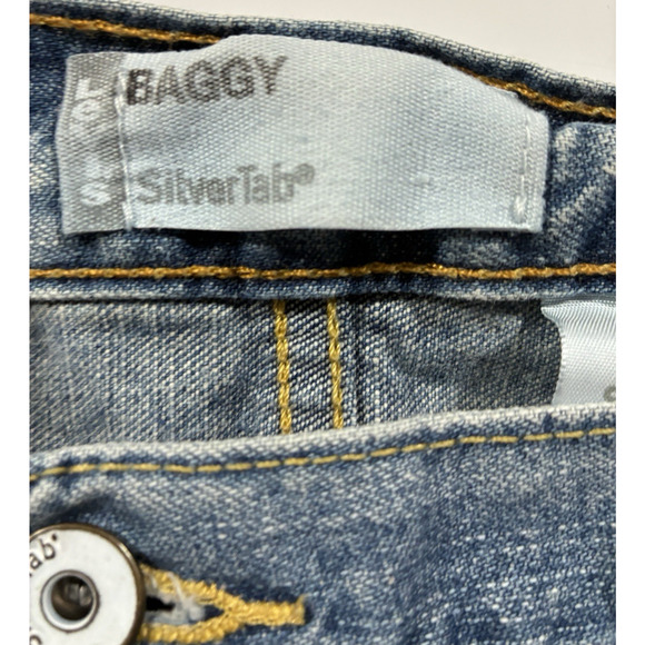 Vintage Levis SilverTab Jeans Mens 40x30 Blue Baggy Fit Denim 90s Y2K - Picture 3 of 8